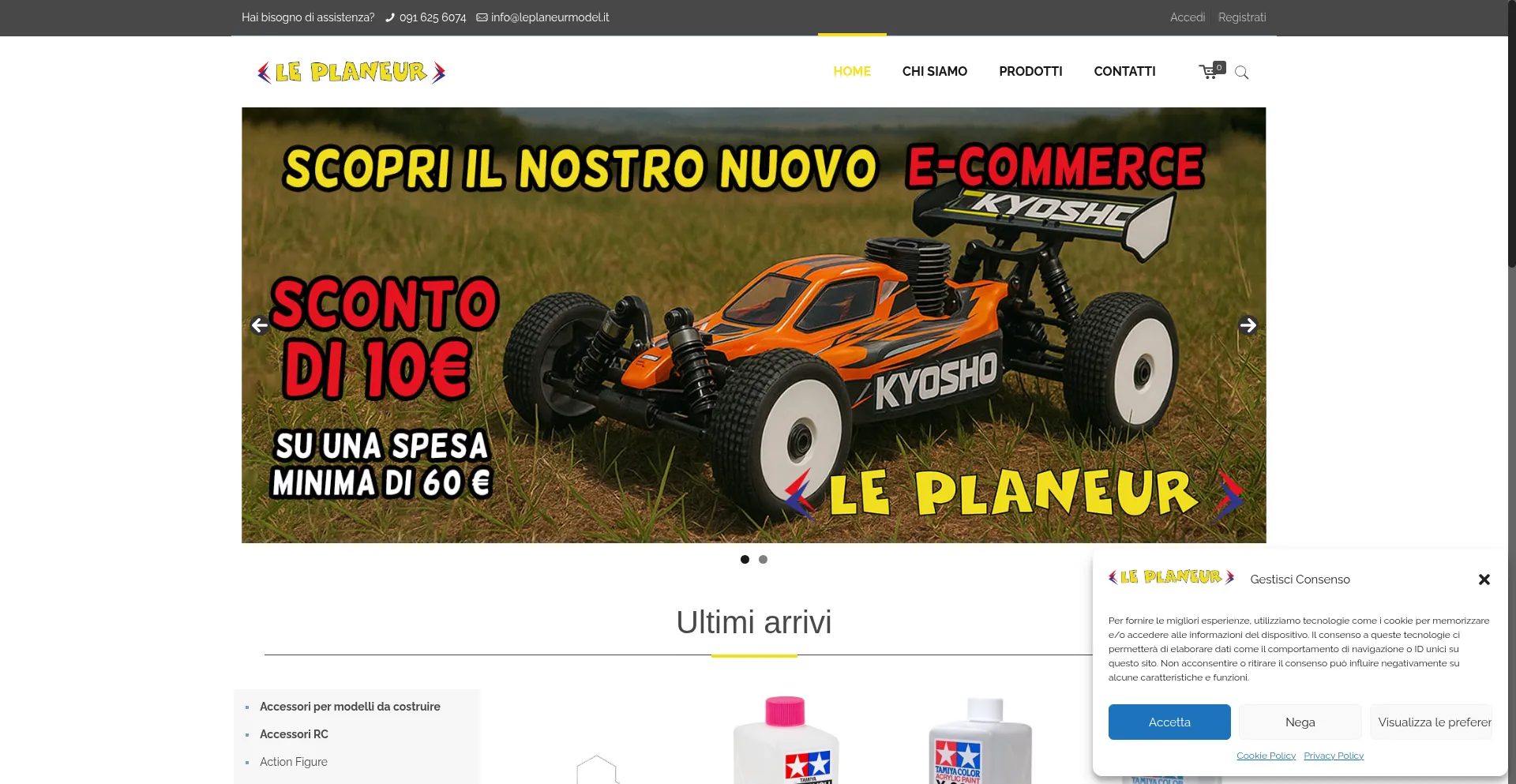 Website screenshot of Leplaneurmodel.it