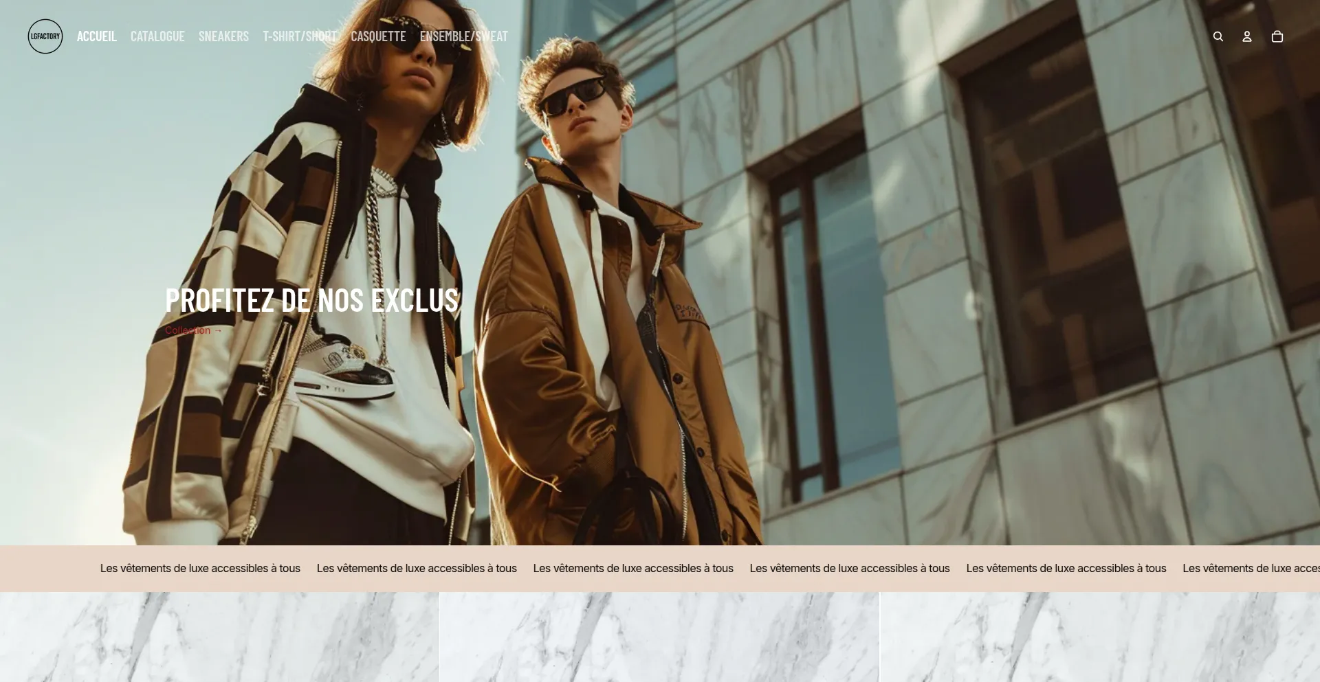 Website screenshot of Lg-factory.fr