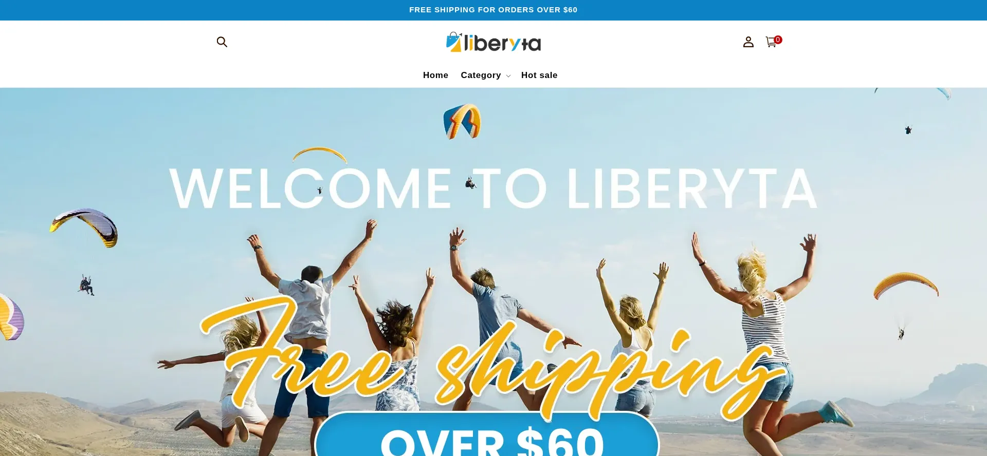 Website screenshot of Liberyta.com