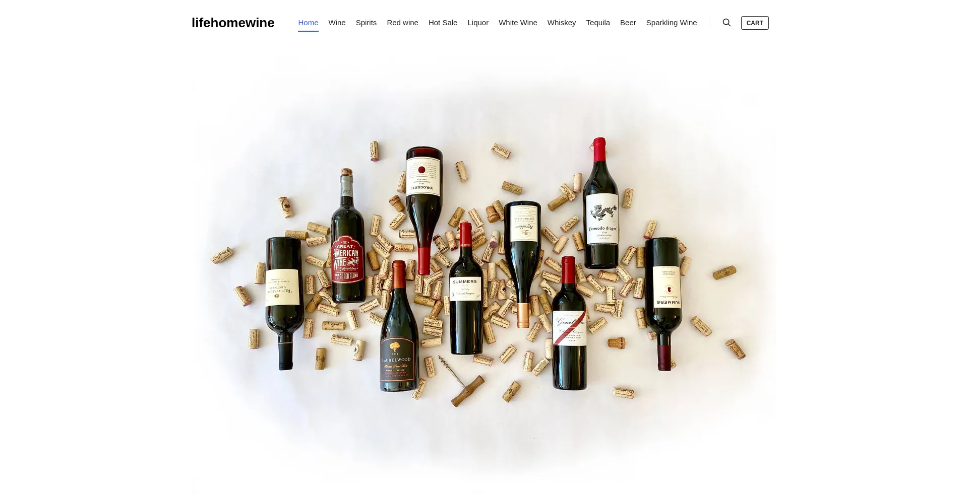 Website screenshot of Lifehomewine.com