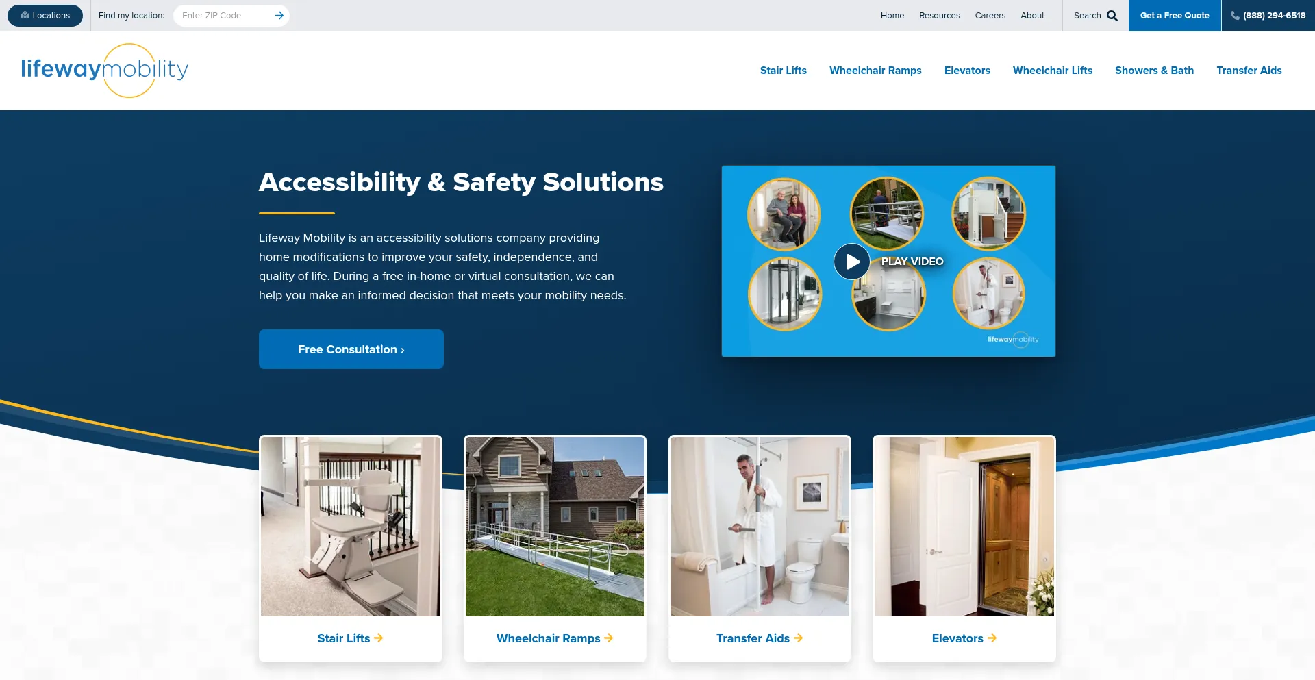 Website screenshot of Lifewaymobility.com