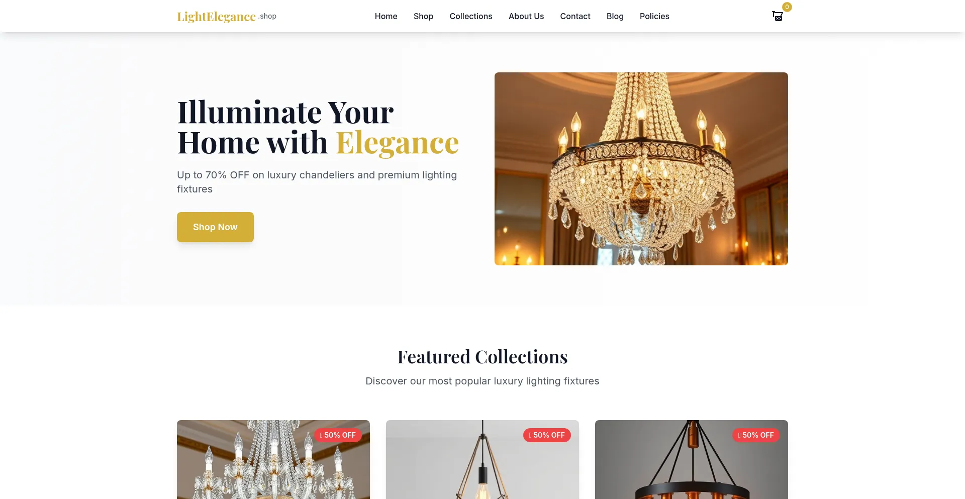Lightelegance.shop Screenshot