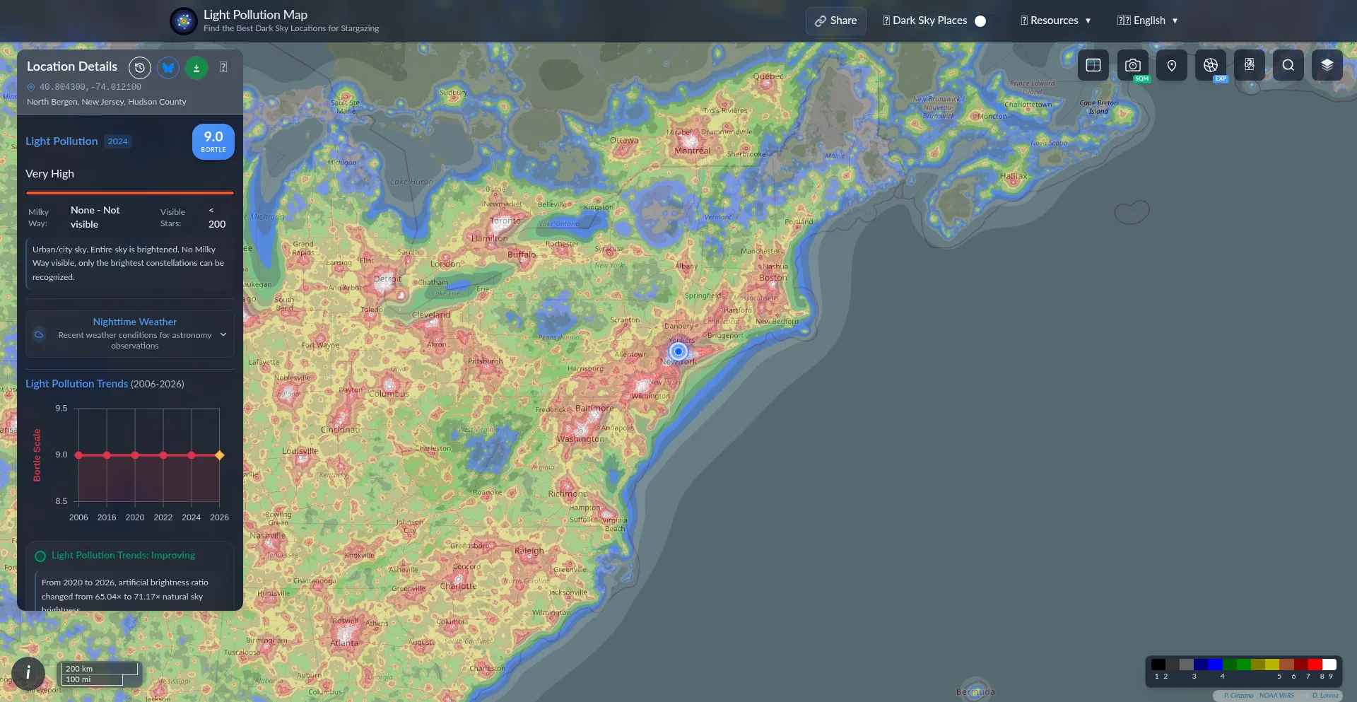 Lightpollutionmap.app