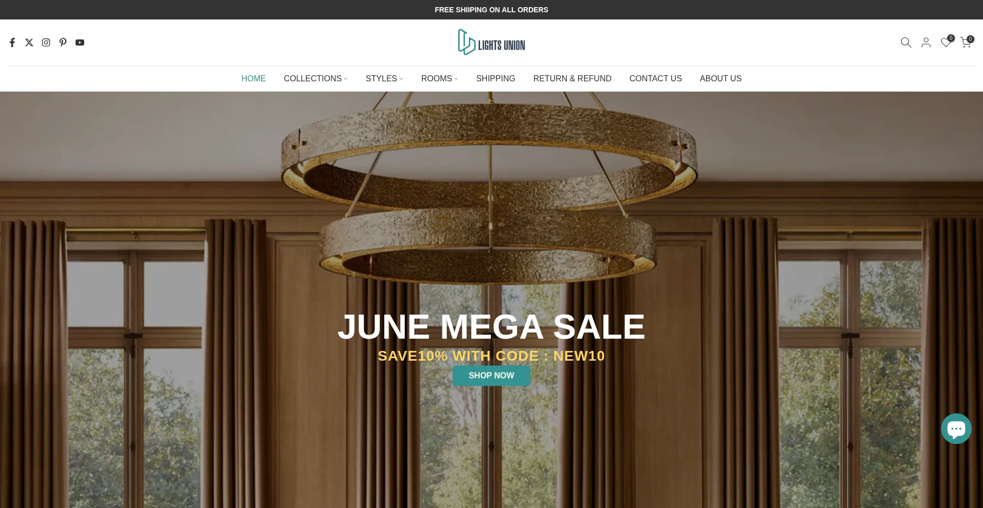 Website screenshot of Lightsunion.com