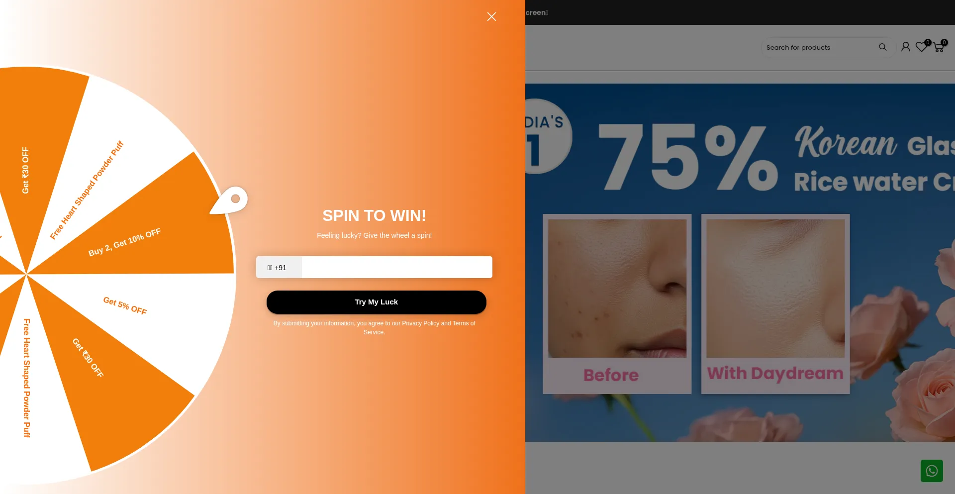 Website screenshot of Lightupbeauty.com