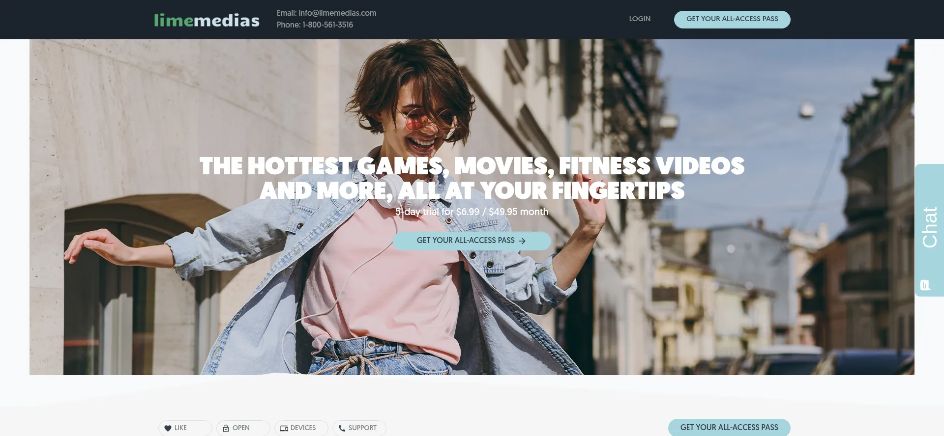 Website screenshot of Limemedias.com