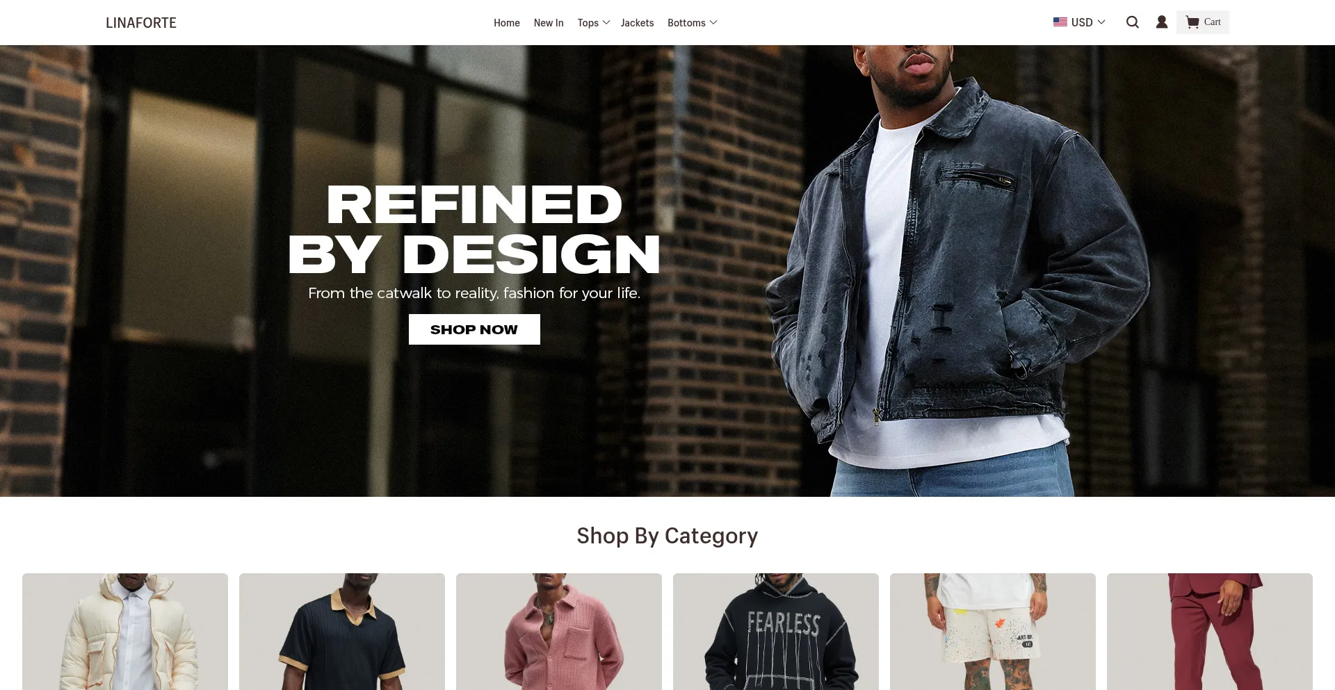 Website screenshot of Linaforte.com