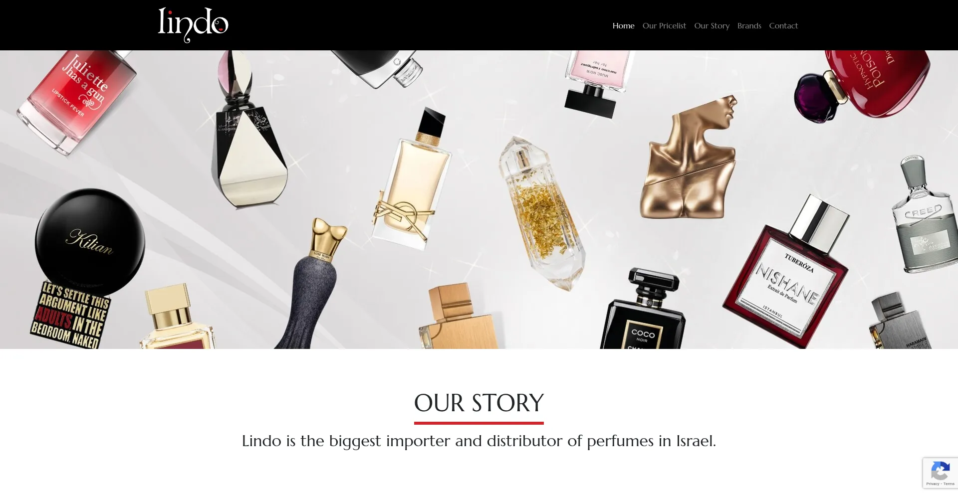 Website screenshot of Lindo.co.il
