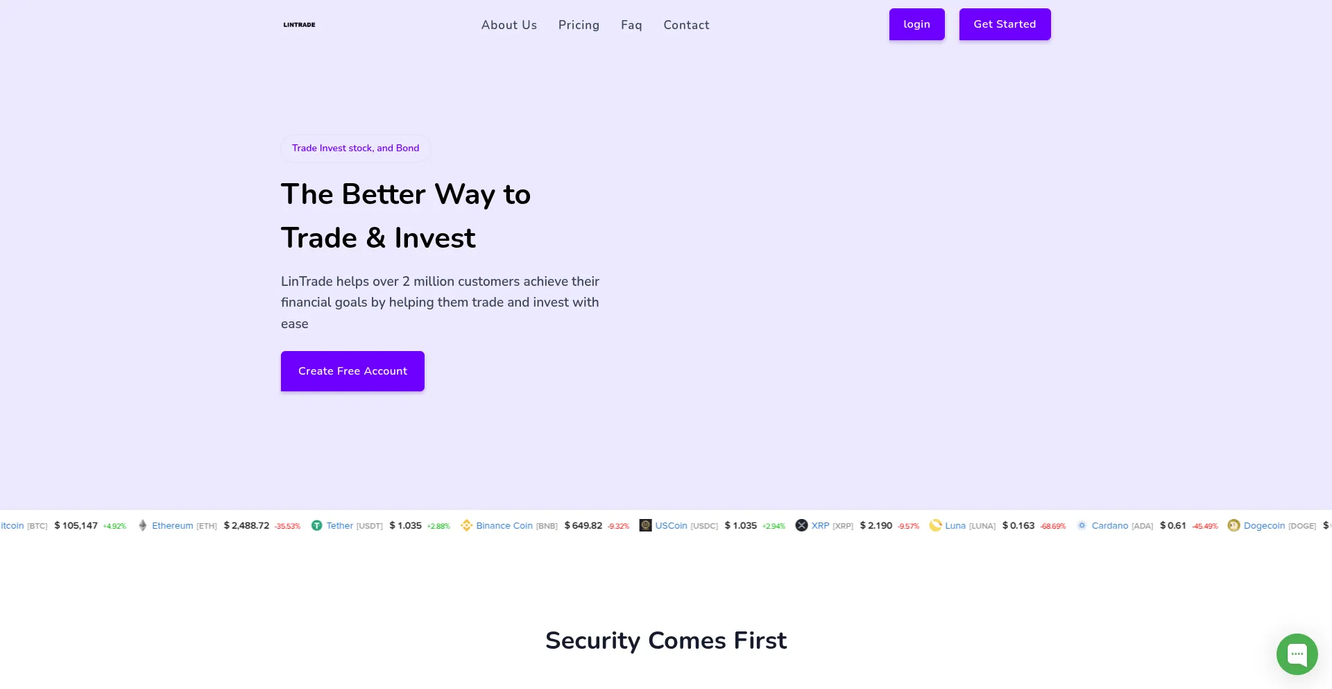 Website screenshot of Linexch.live