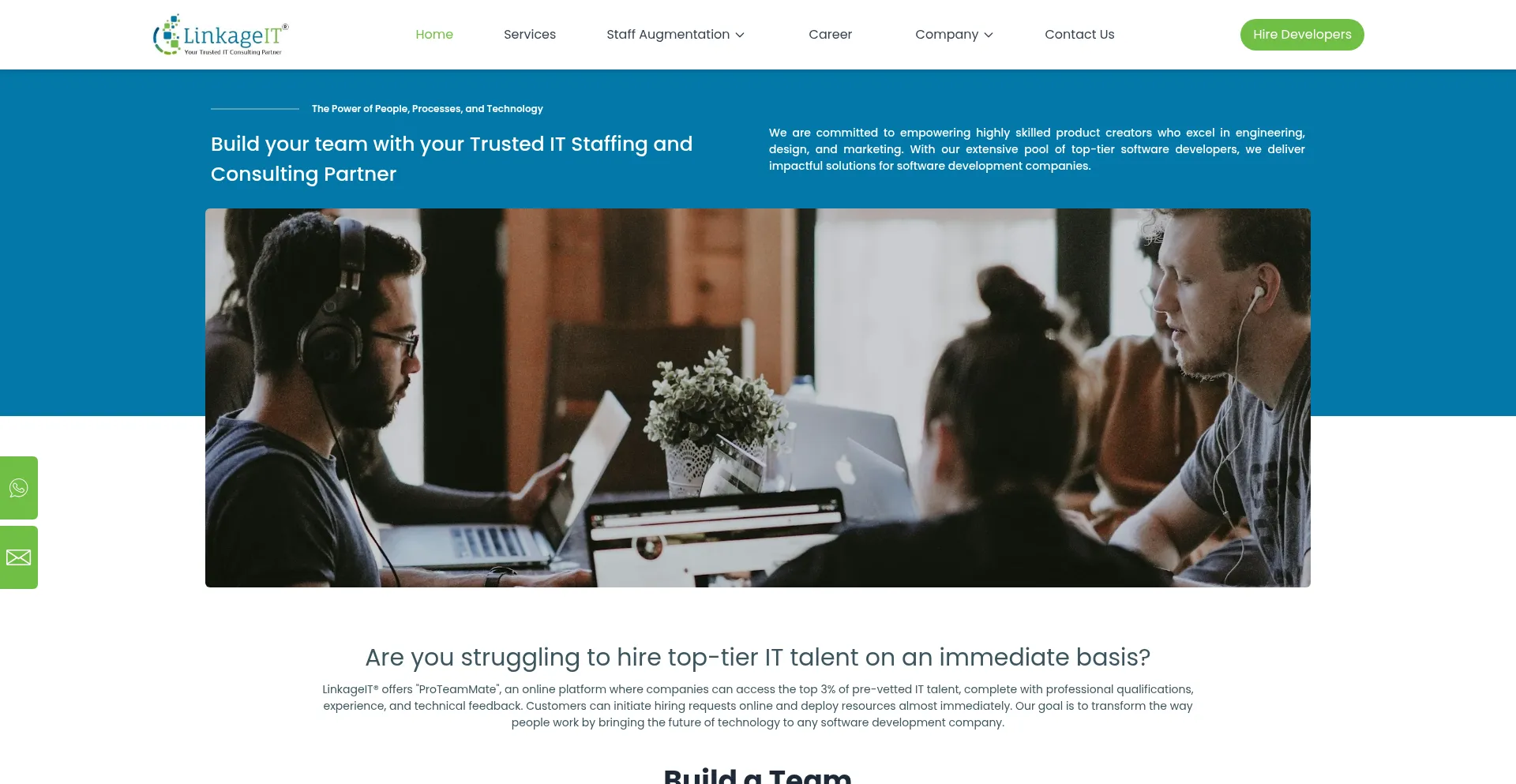 Website screenshot of Linkageit.com