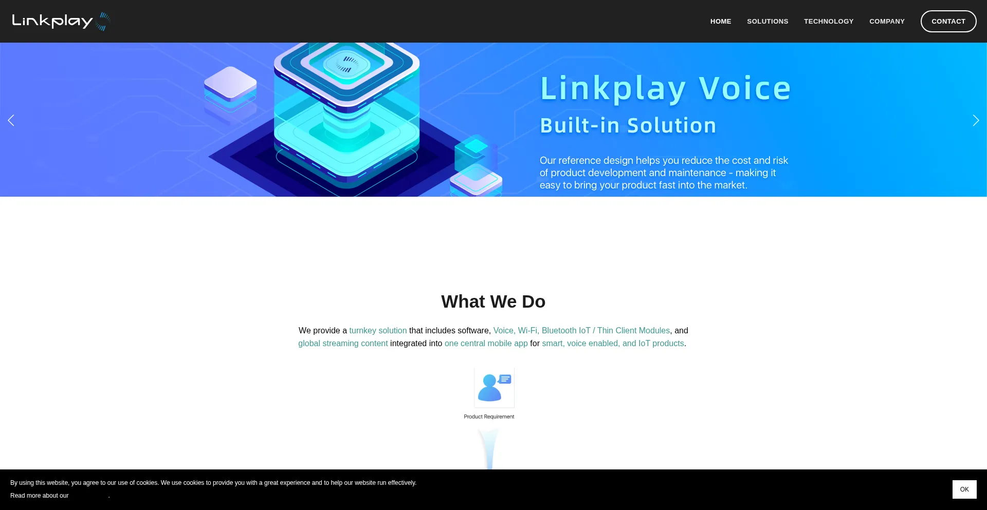 Website screenshot of Linkplay.com