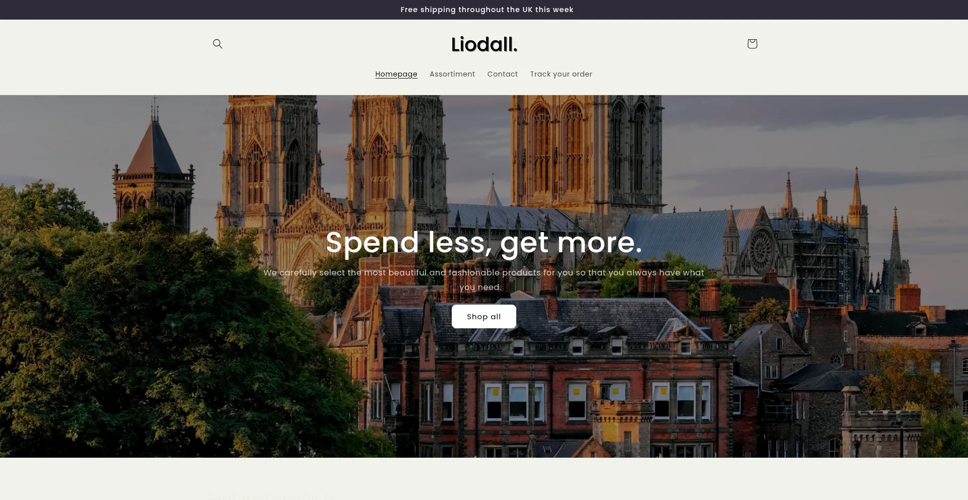 Website screenshot of Liodall.com