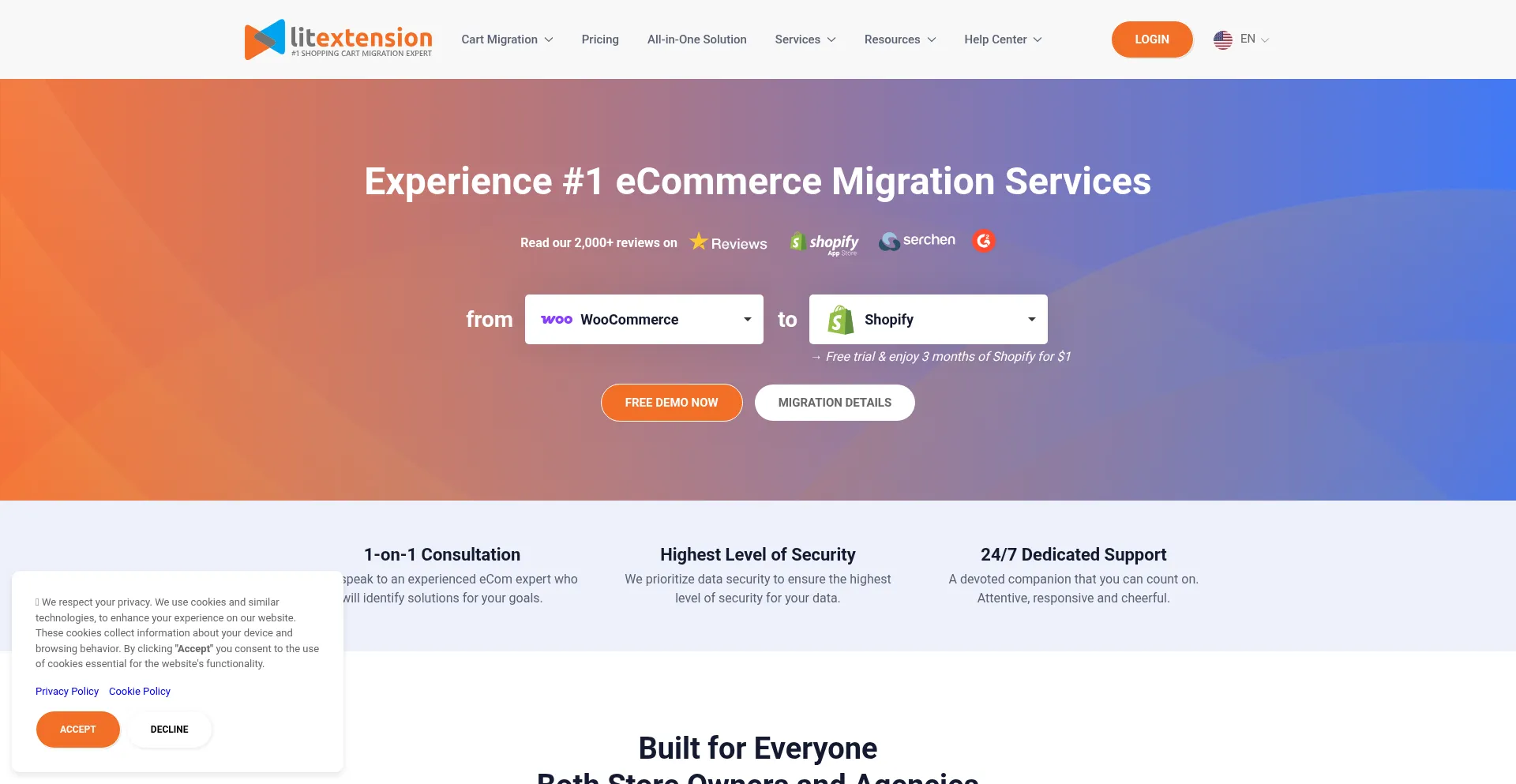 Website screenshot of Litextension.com