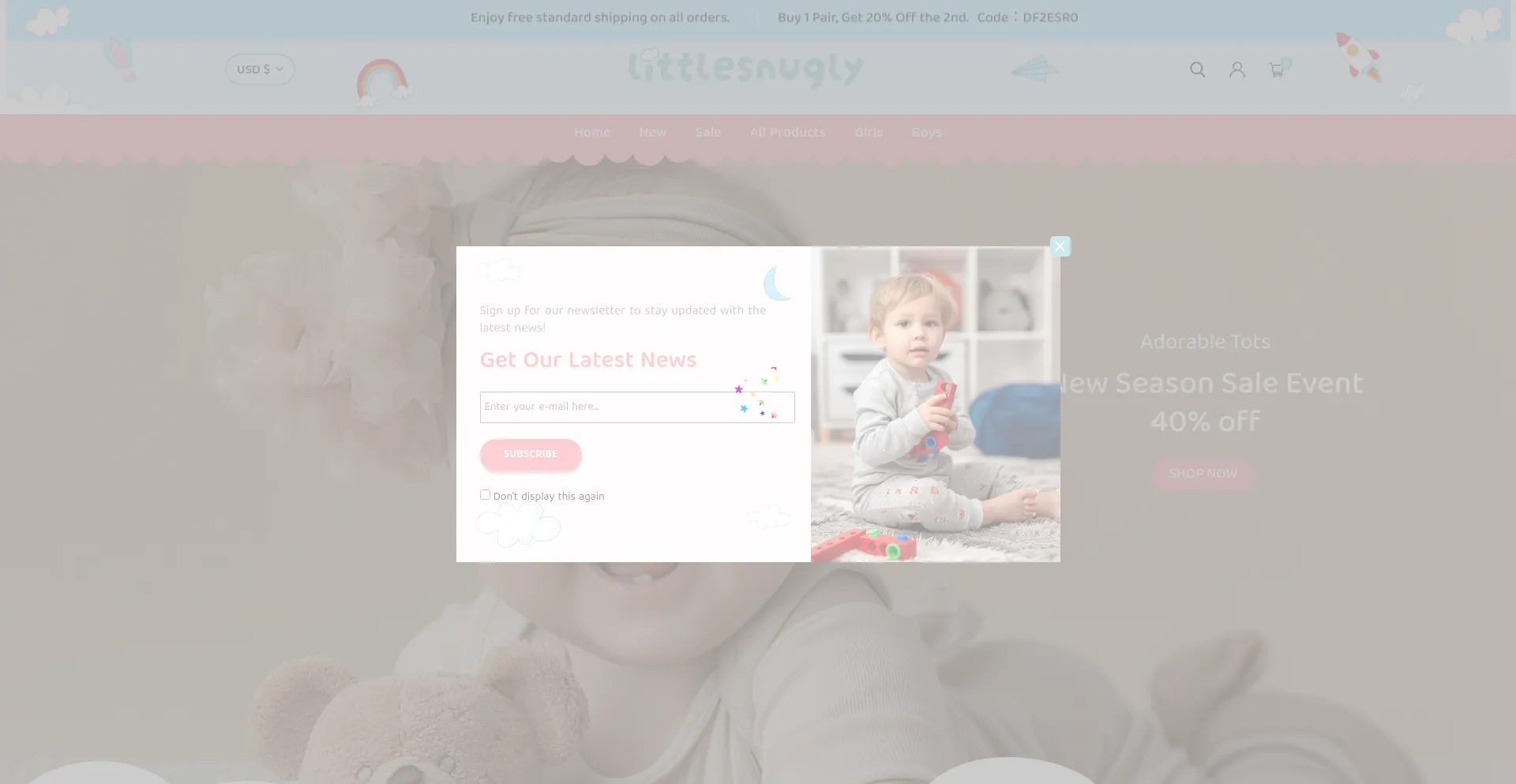Website screenshot of Littlesnugly.com