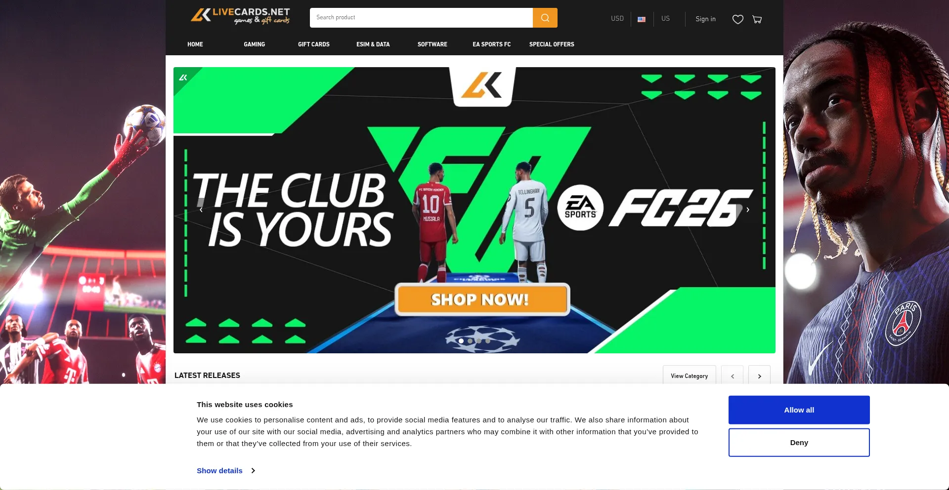 Livecards.net Screenshot