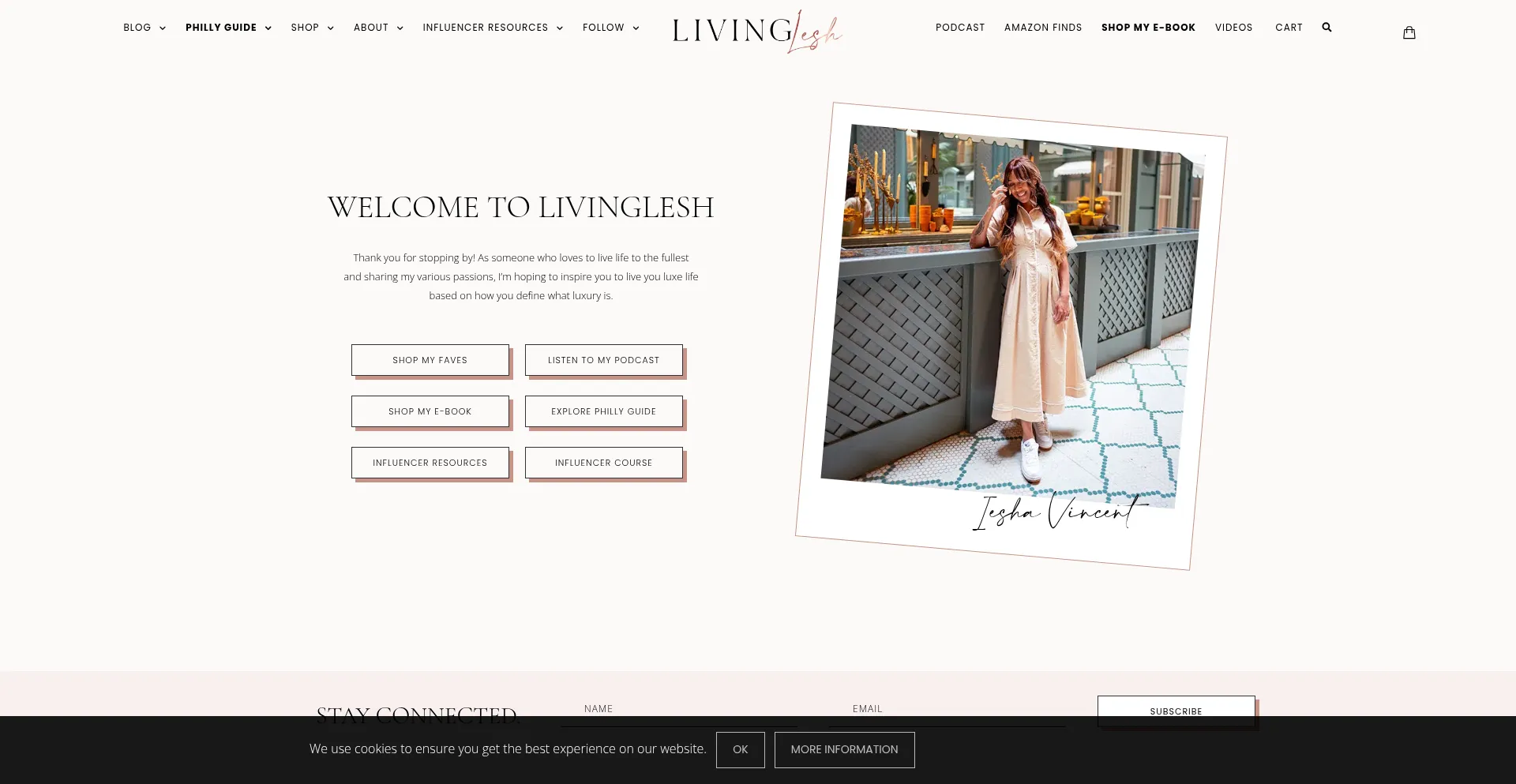 Website screenshot of Livinglesh.com
