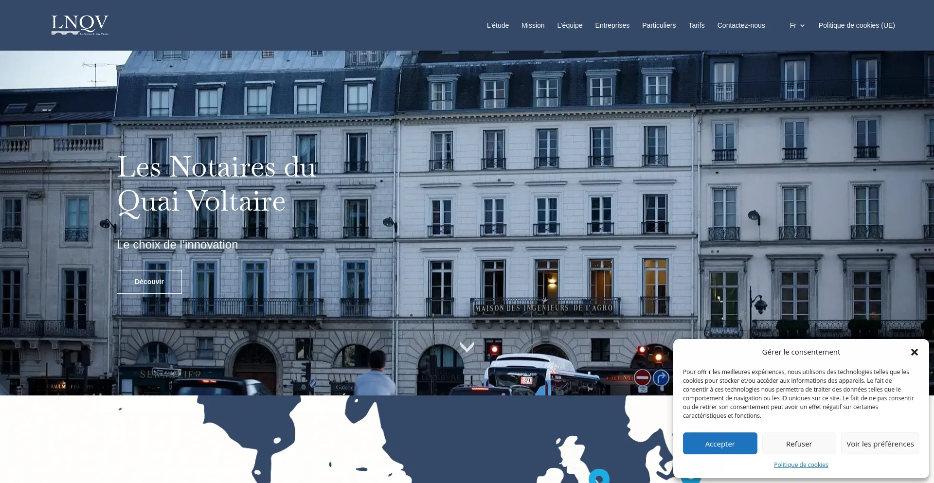 Website screenshot of Lnqv.fr