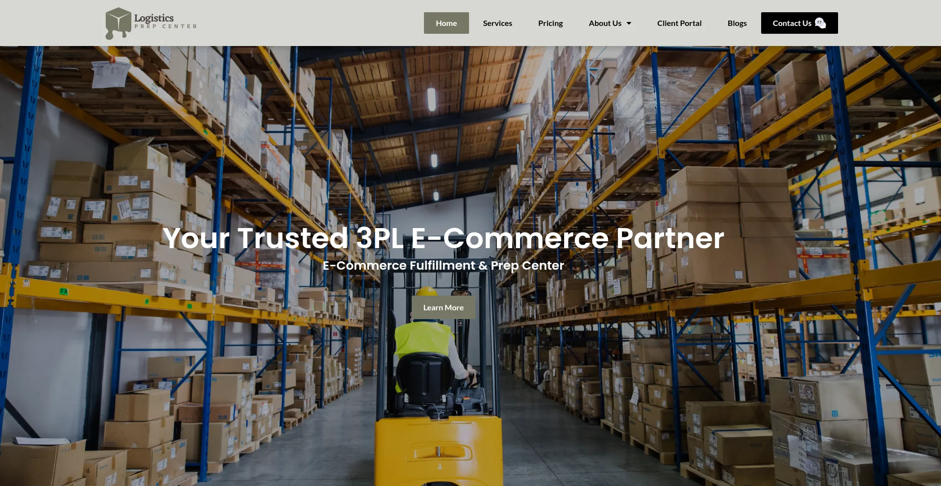 Website screenshot of Logisticsprepcenter.com