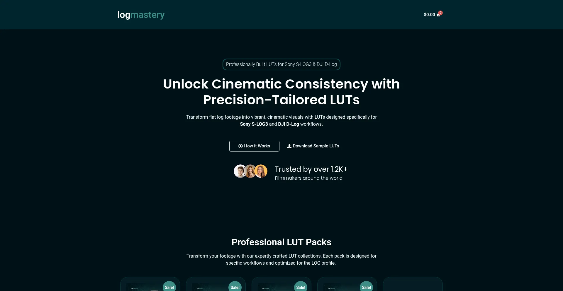 Website screenshot of Logmastery.com
