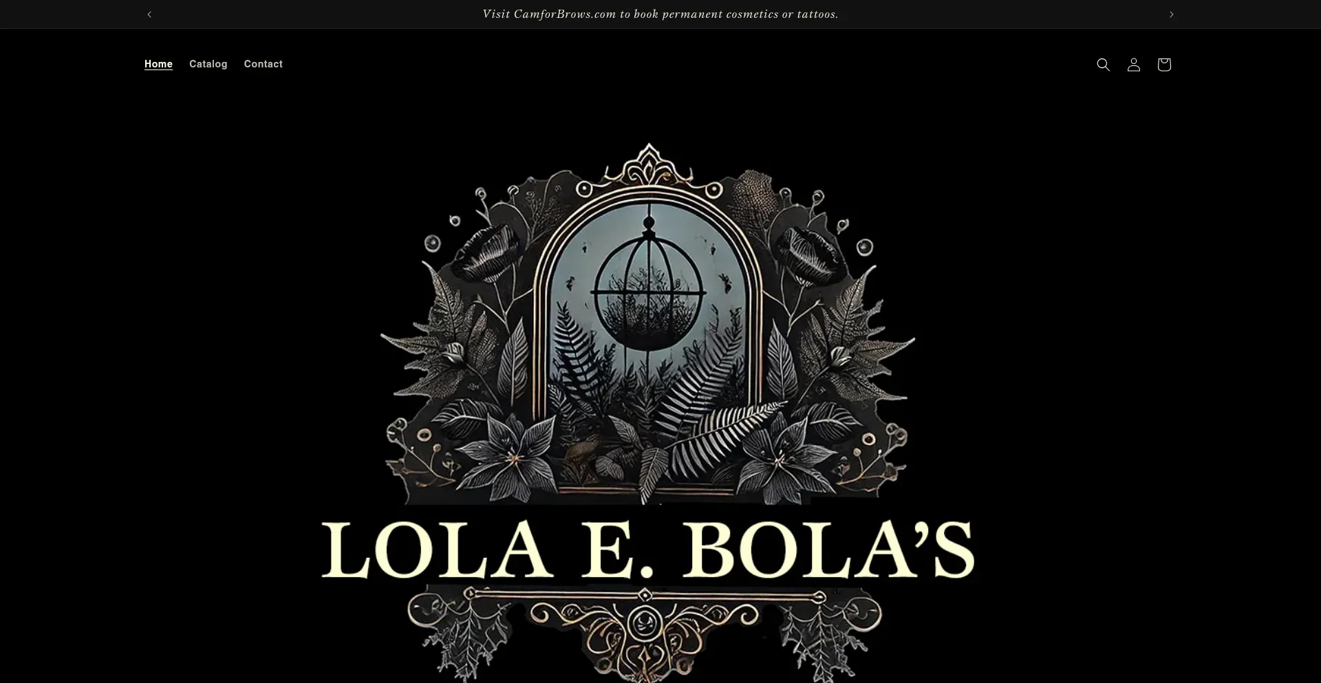 Website screenshot of Lolaebolas.com