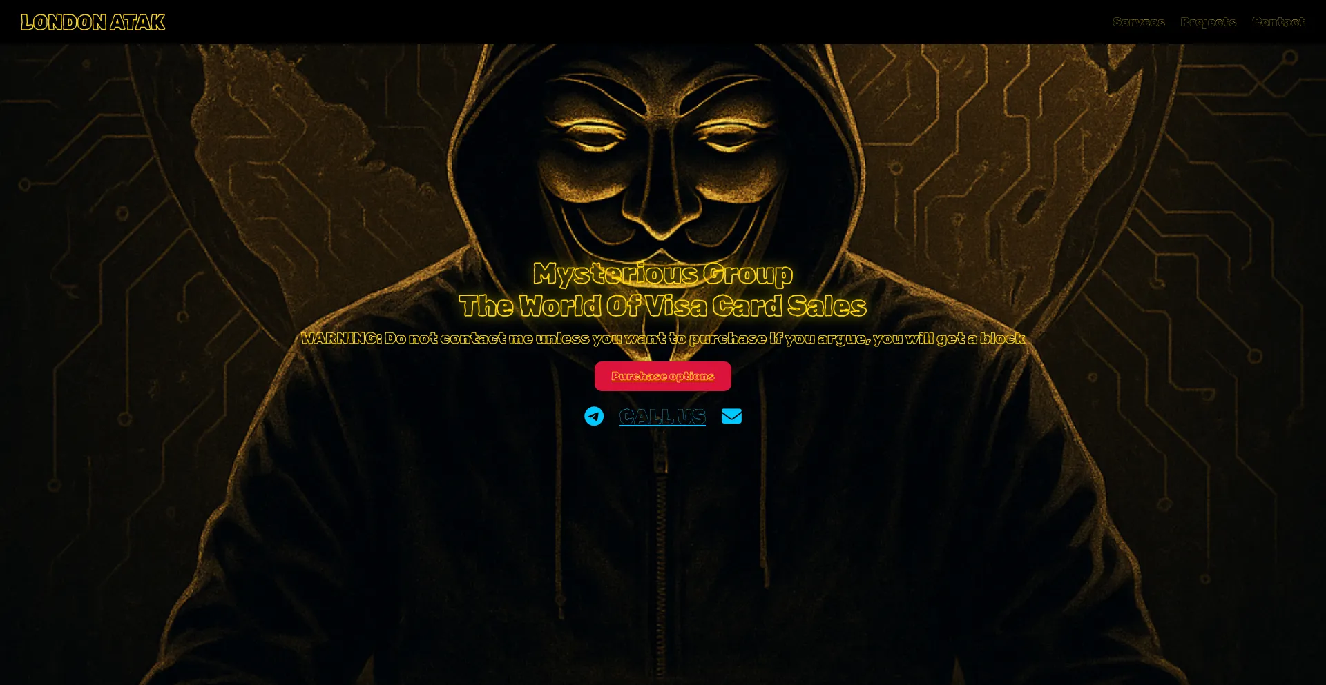Website screenshot of Londonatak.com