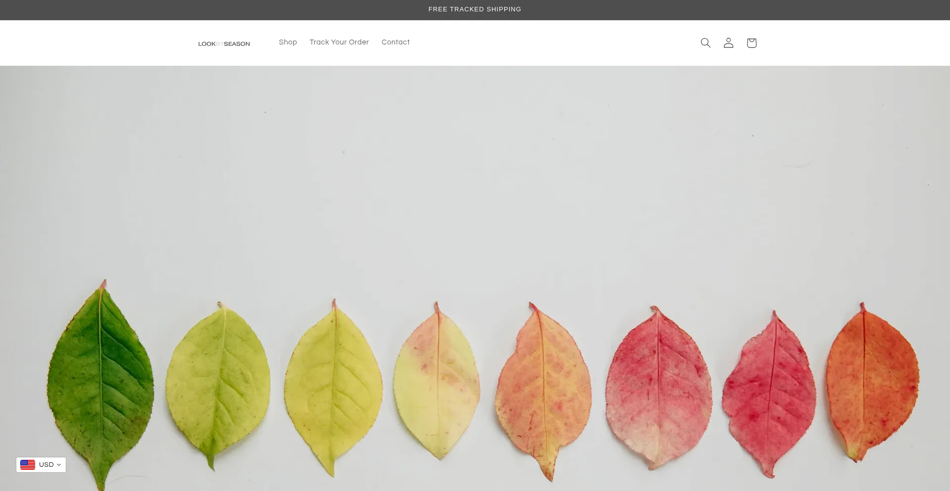Website screenshot of Lookbyseason.com