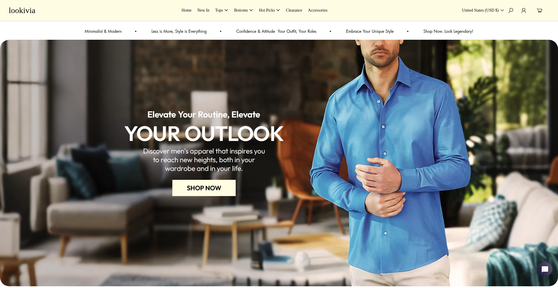 Website screenshot of Lookivia.com