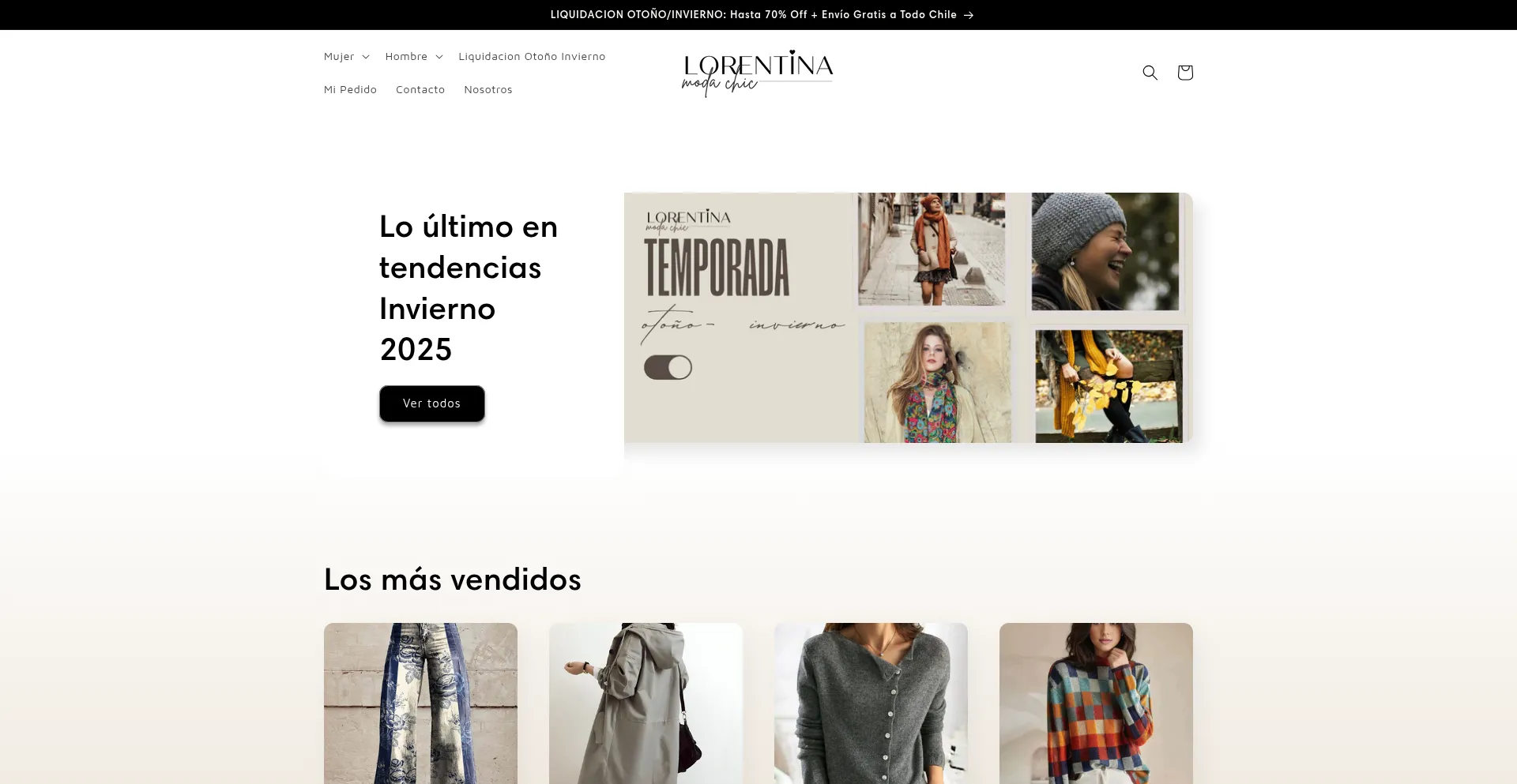 Website screenshot of Lorentinachile.com