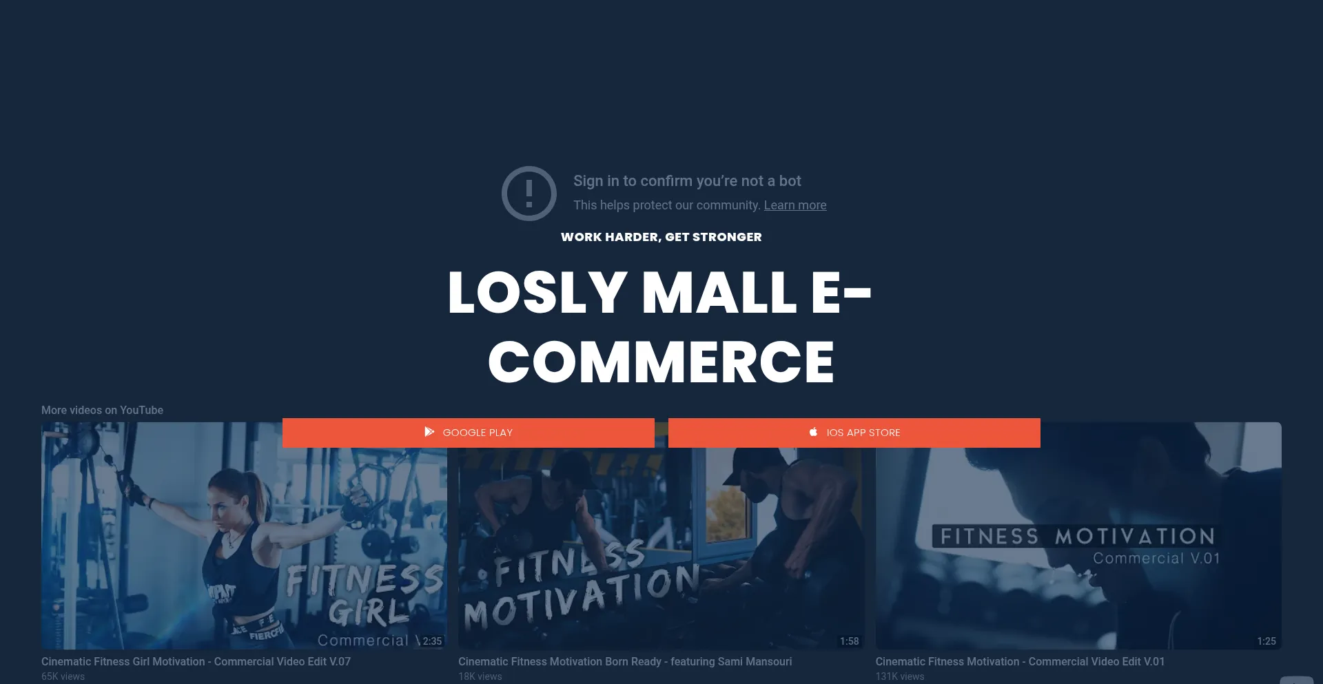 Website screenshot of Loslymall.vip