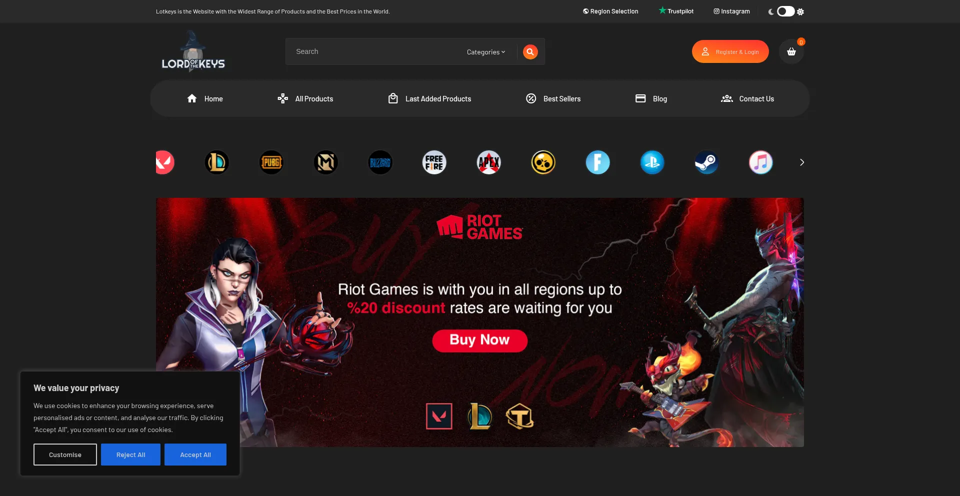 Lotkeys.com Screenshot