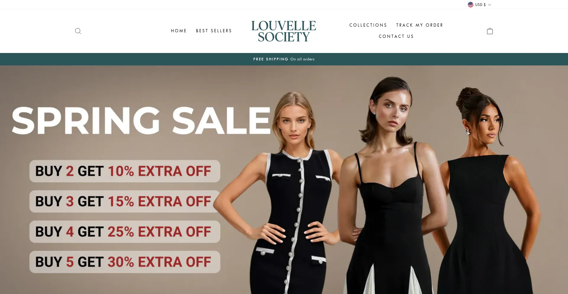 Website screenshot of Louvellesociety.com