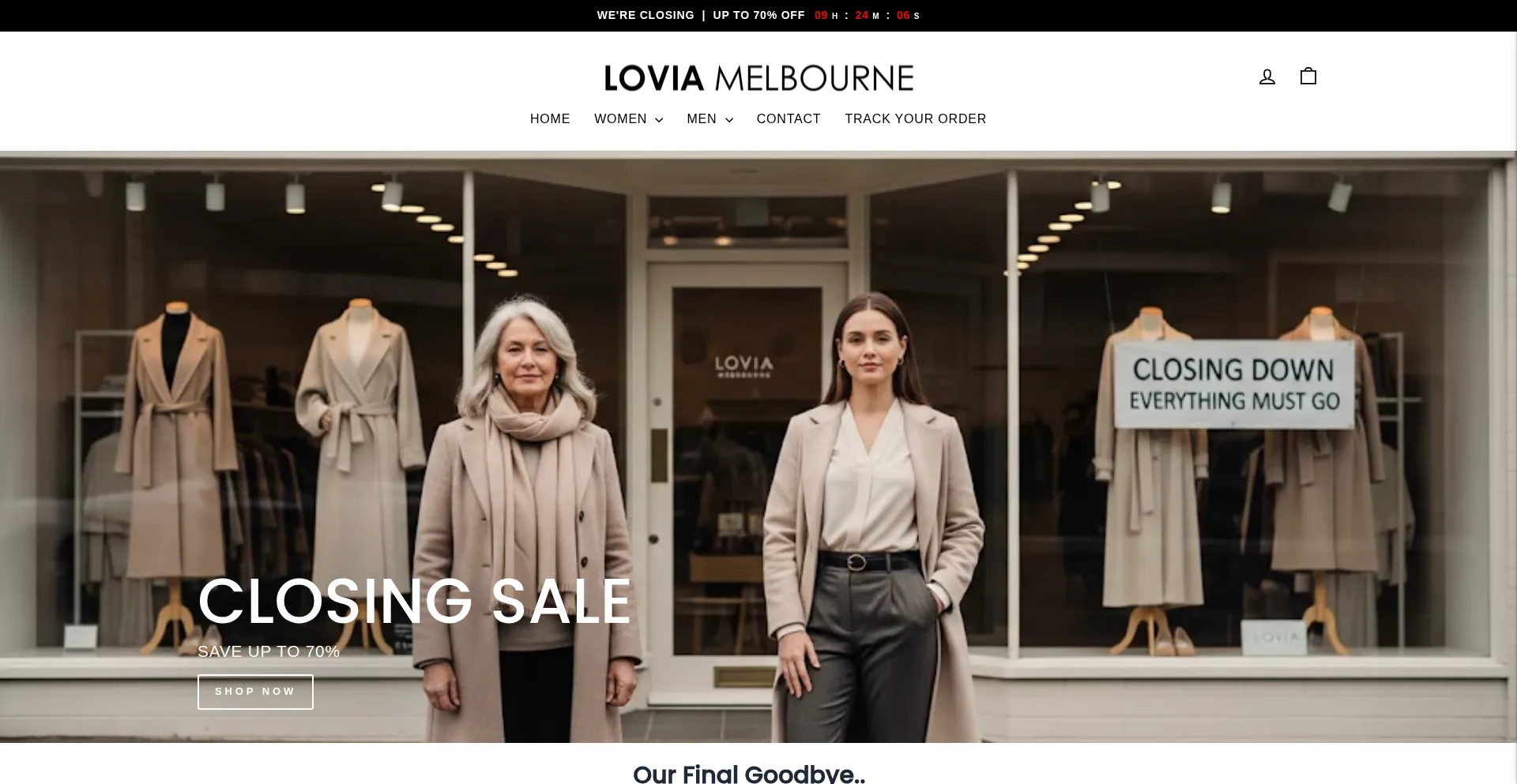 Website screenshot of Loviamelbourne.com
