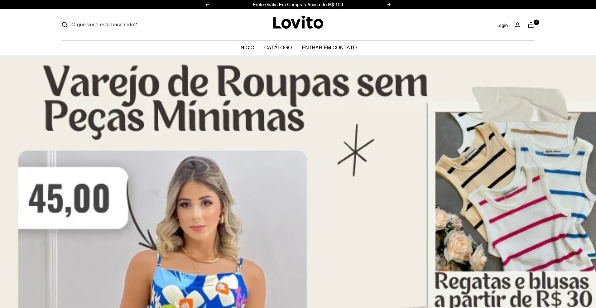 Website screenshot of Lovito-brasil.com