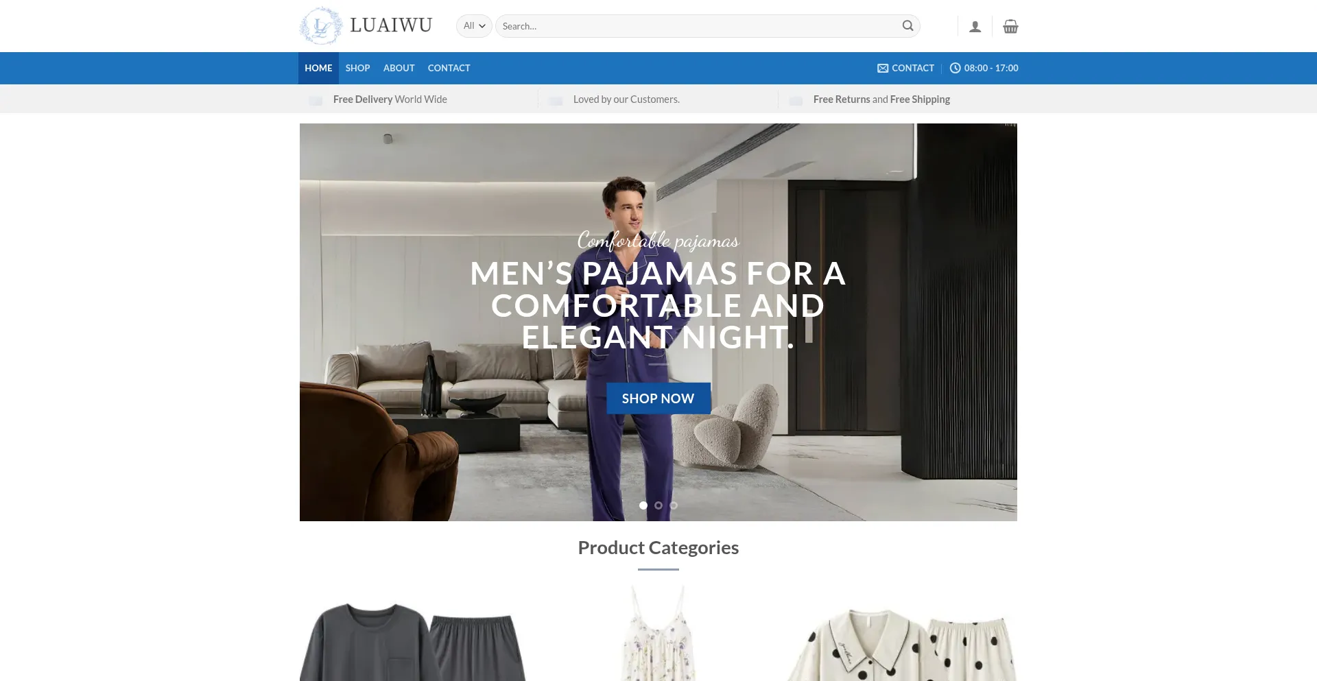 Website screenshot of Luaiwu.com
