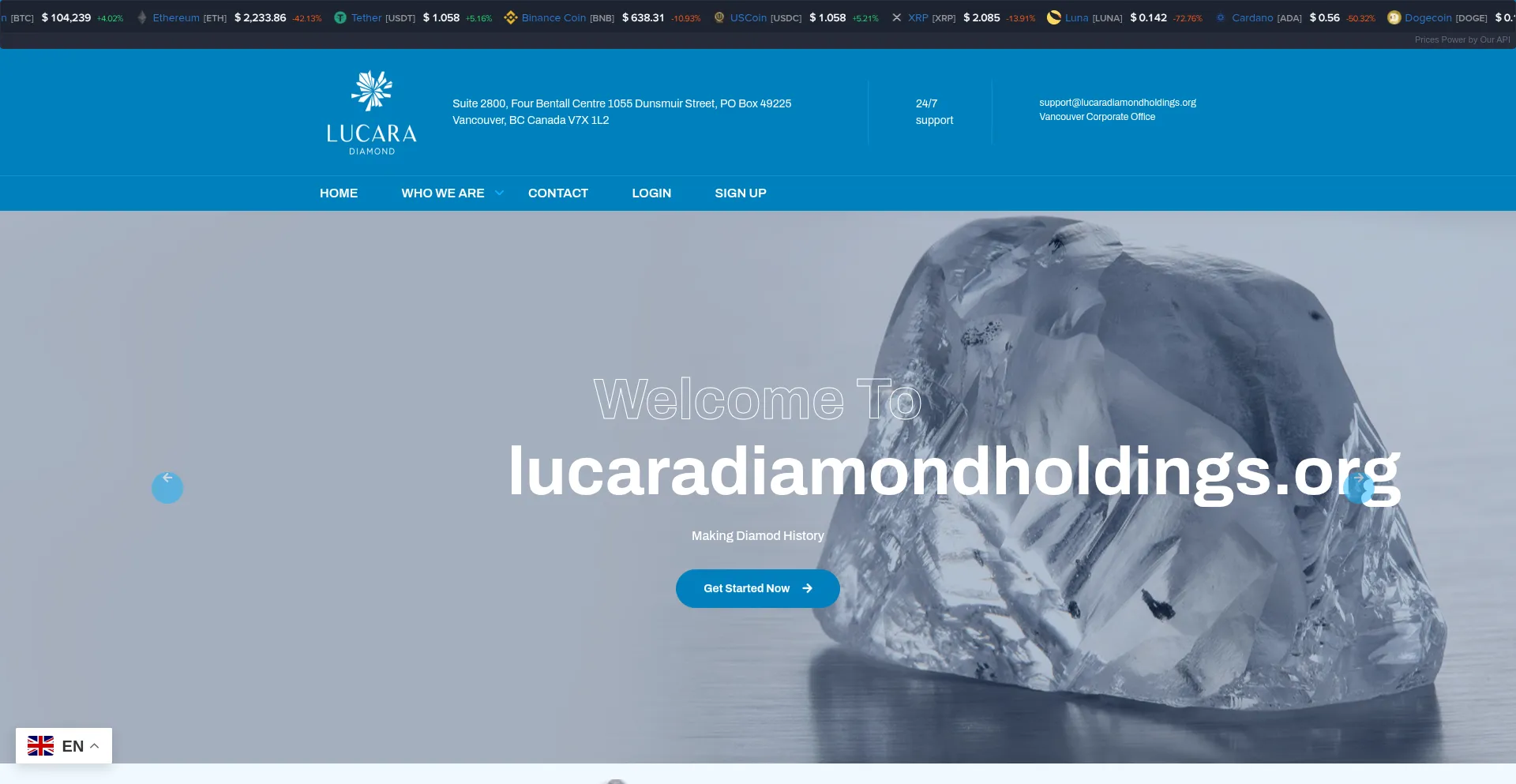 Lucaradiamondholdings.org
