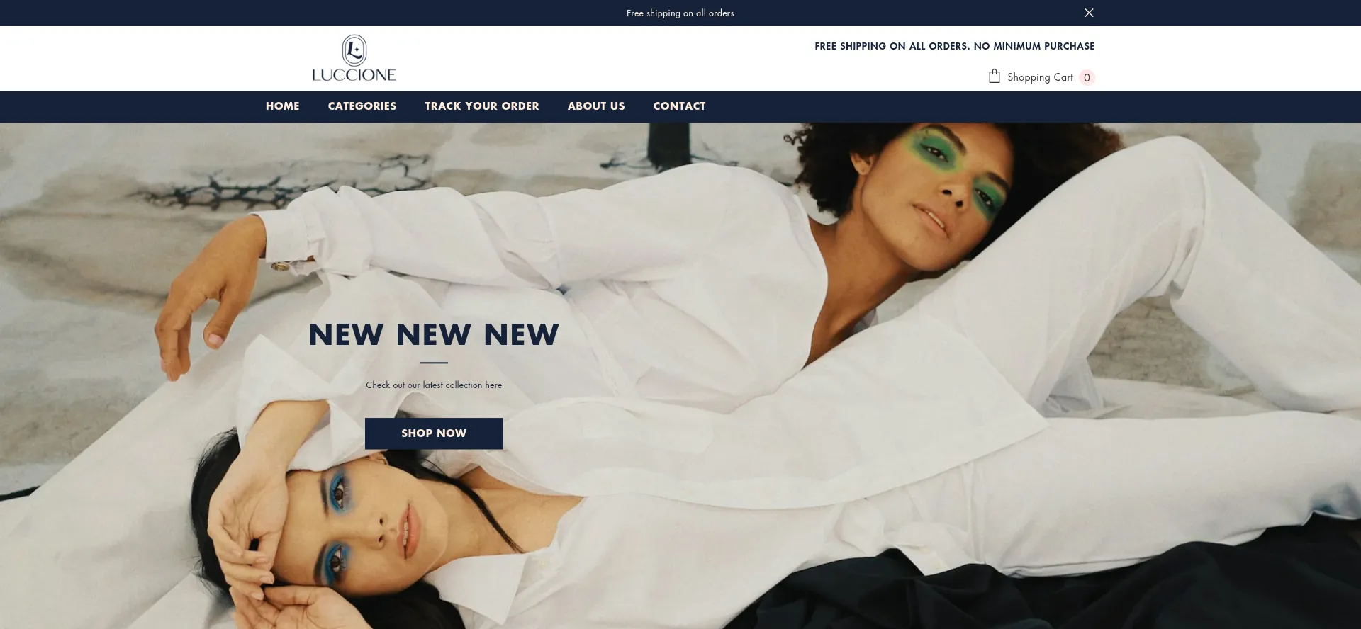 Website screenshot of Luccione.com