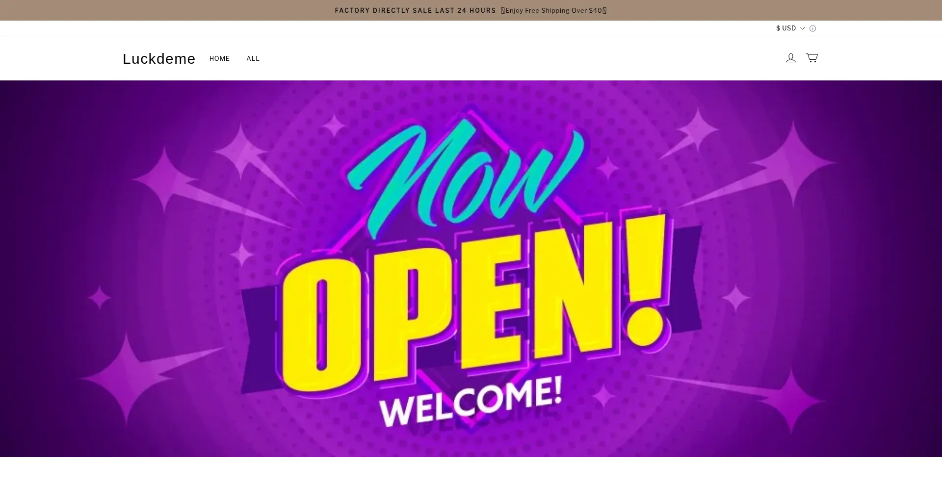 Website screenshot of Luckdeme.com