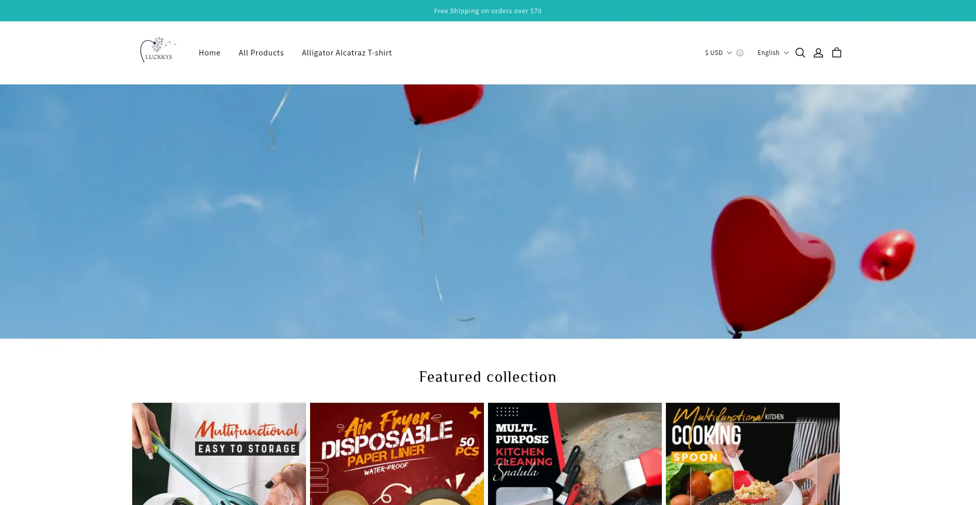 Website screenshot of Luckkys.com