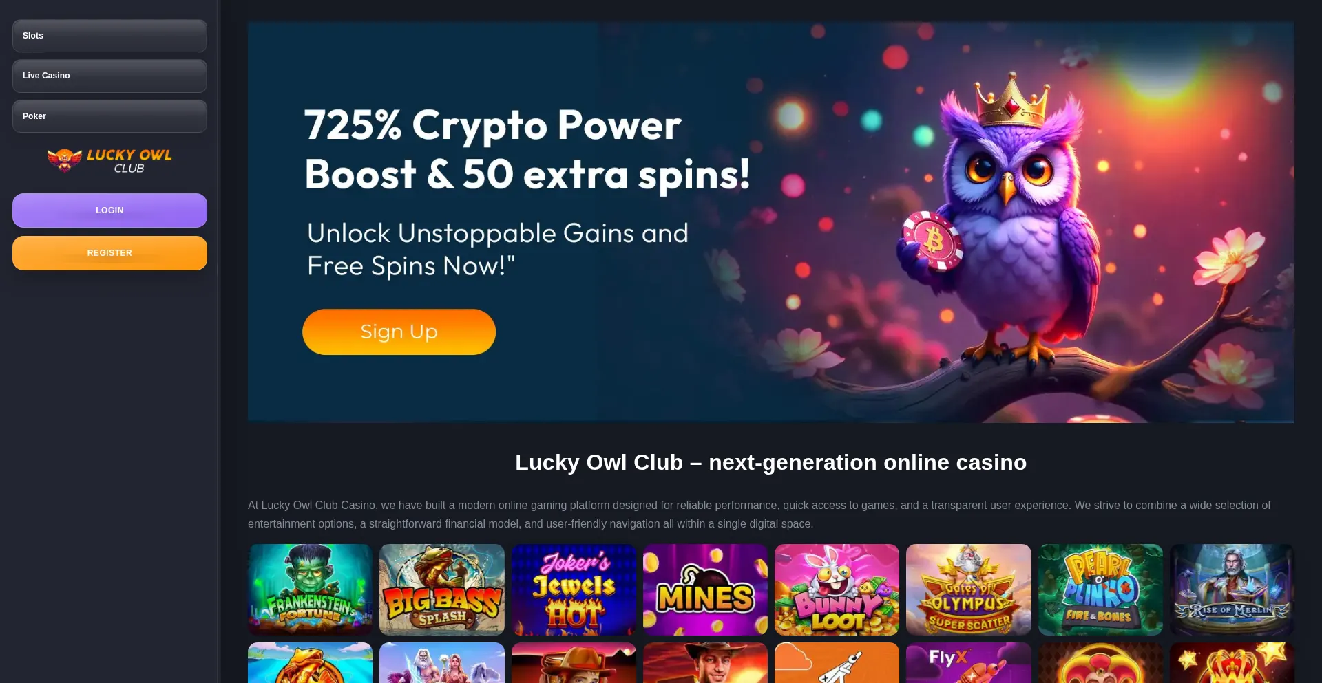 Luckyowlclub.online