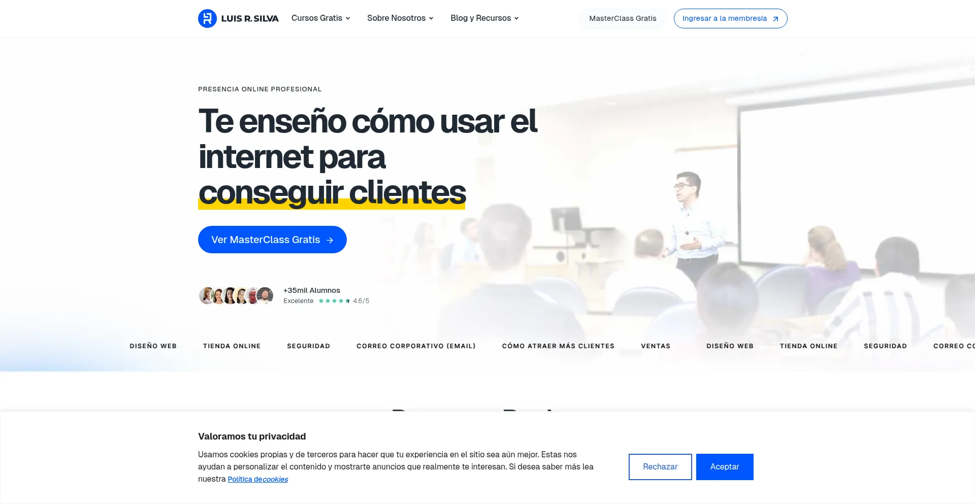 Website screenshot of Luisrsilva.com