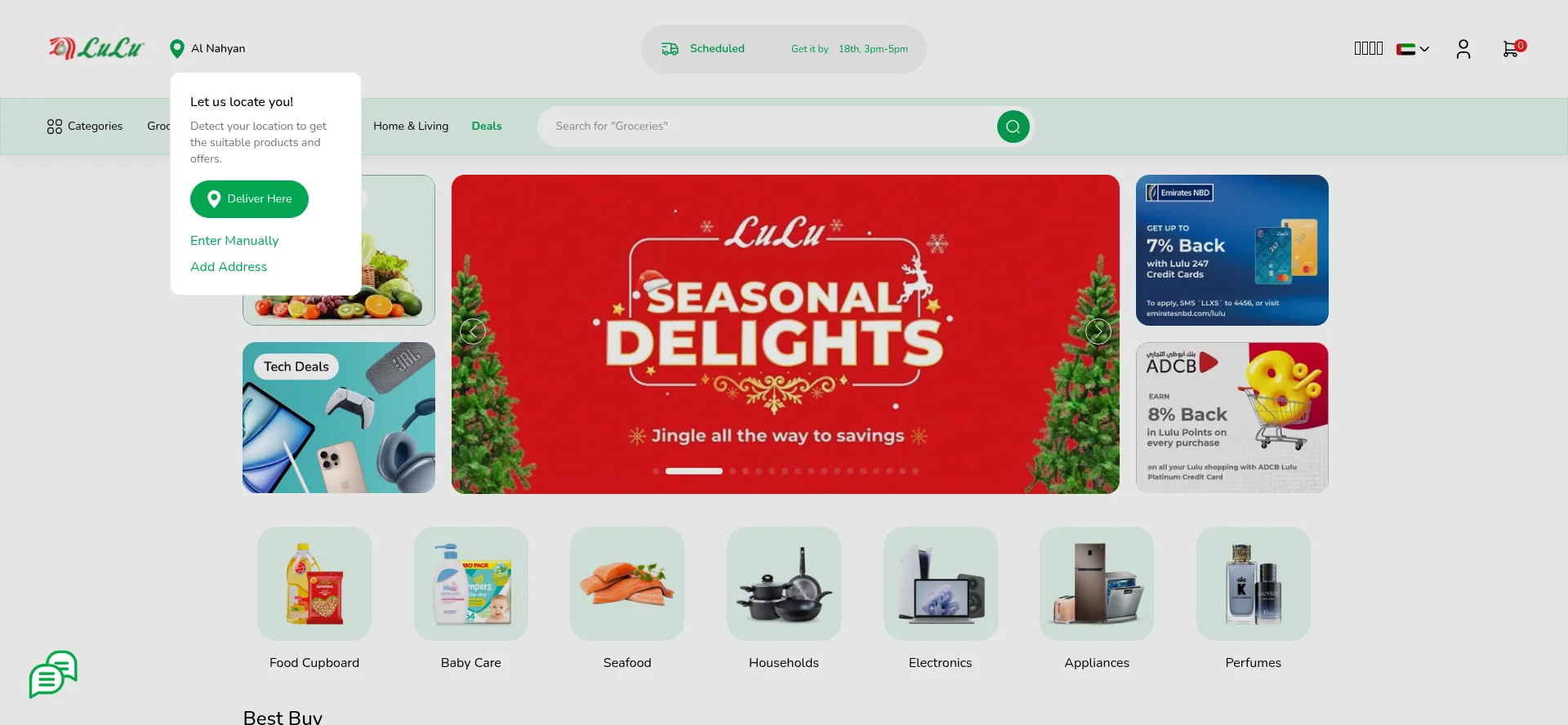 Website screenshot of Luluhypermarket.com