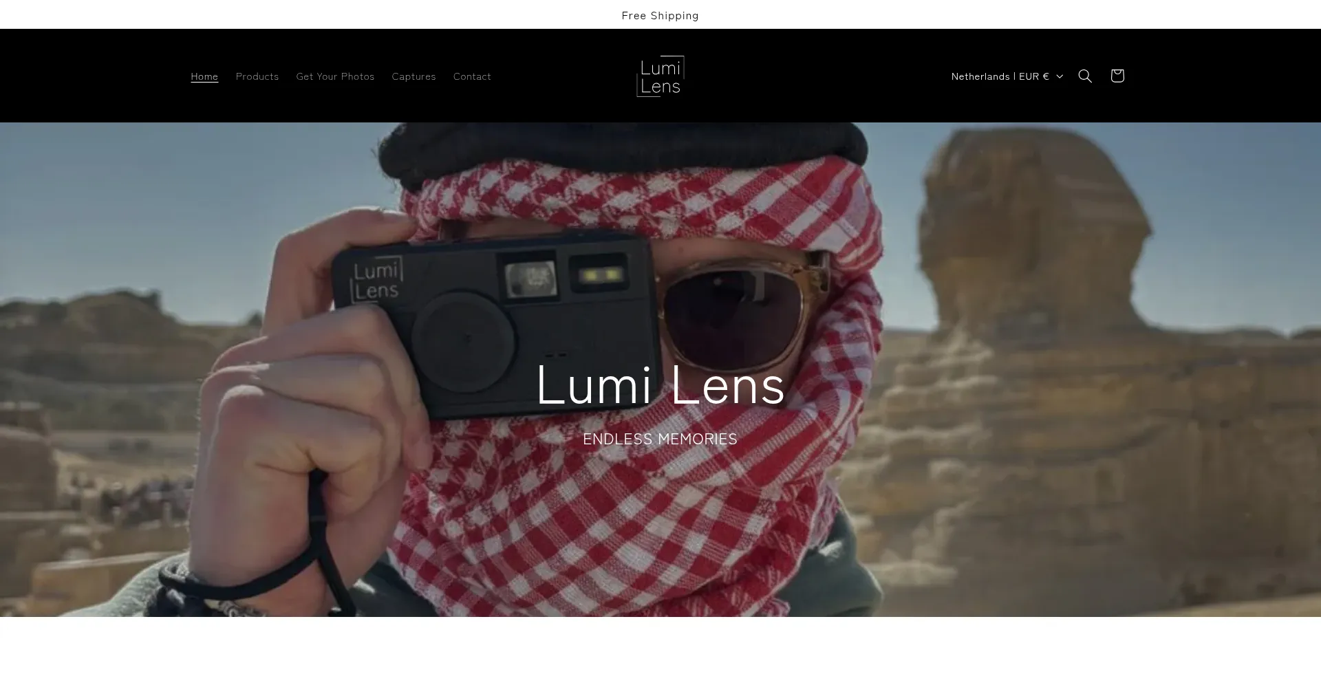 Website screenshot of Lumilens.nl