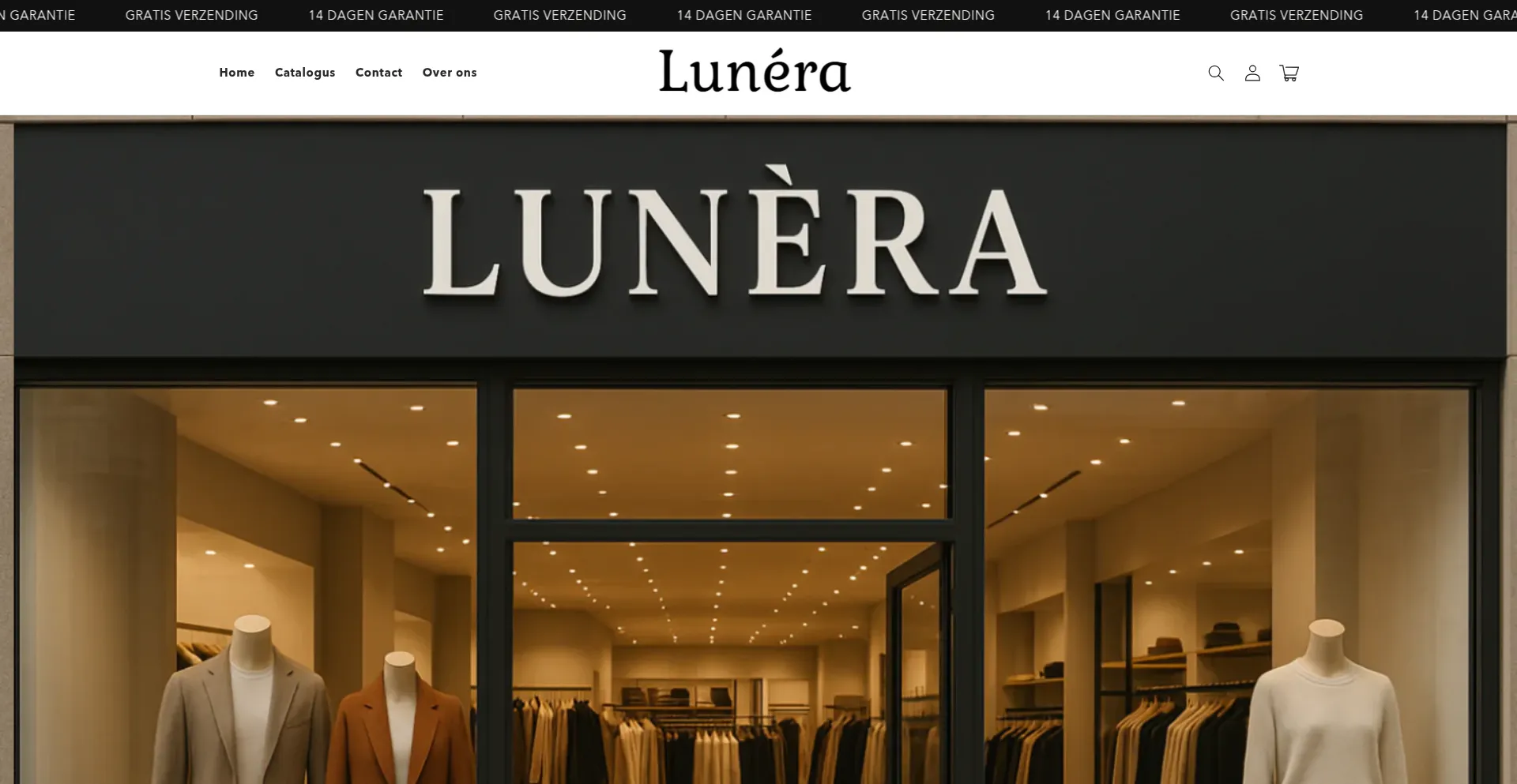 Website screenshot of Lunera-amsterdam.nl