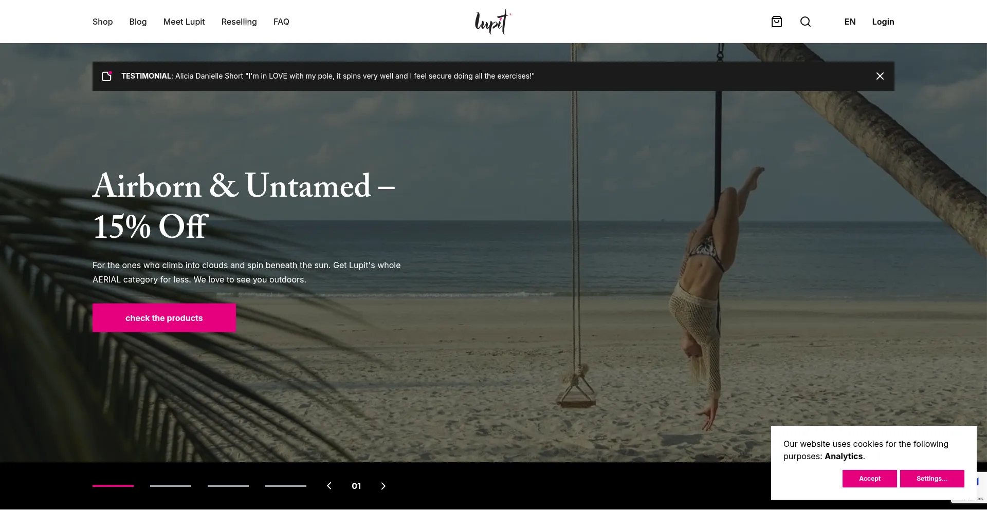 Website screenshot of Lupitpole.com