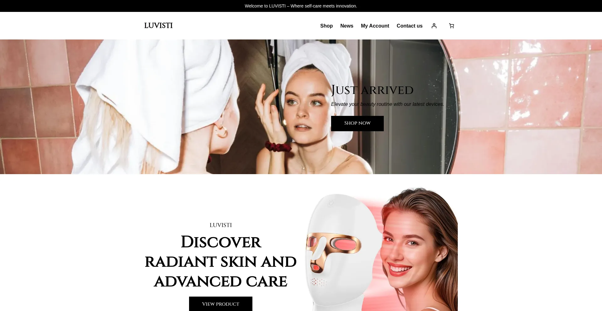 Website screenshot of Luvisti.com