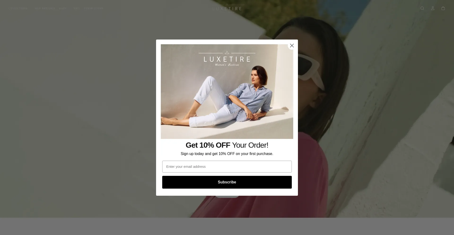 Website screenshot of Luxetire.com