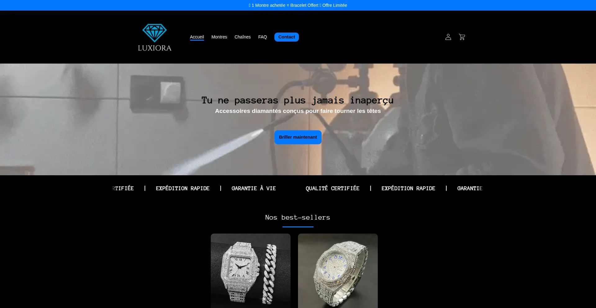 Website screenshot of Luxiora.fr