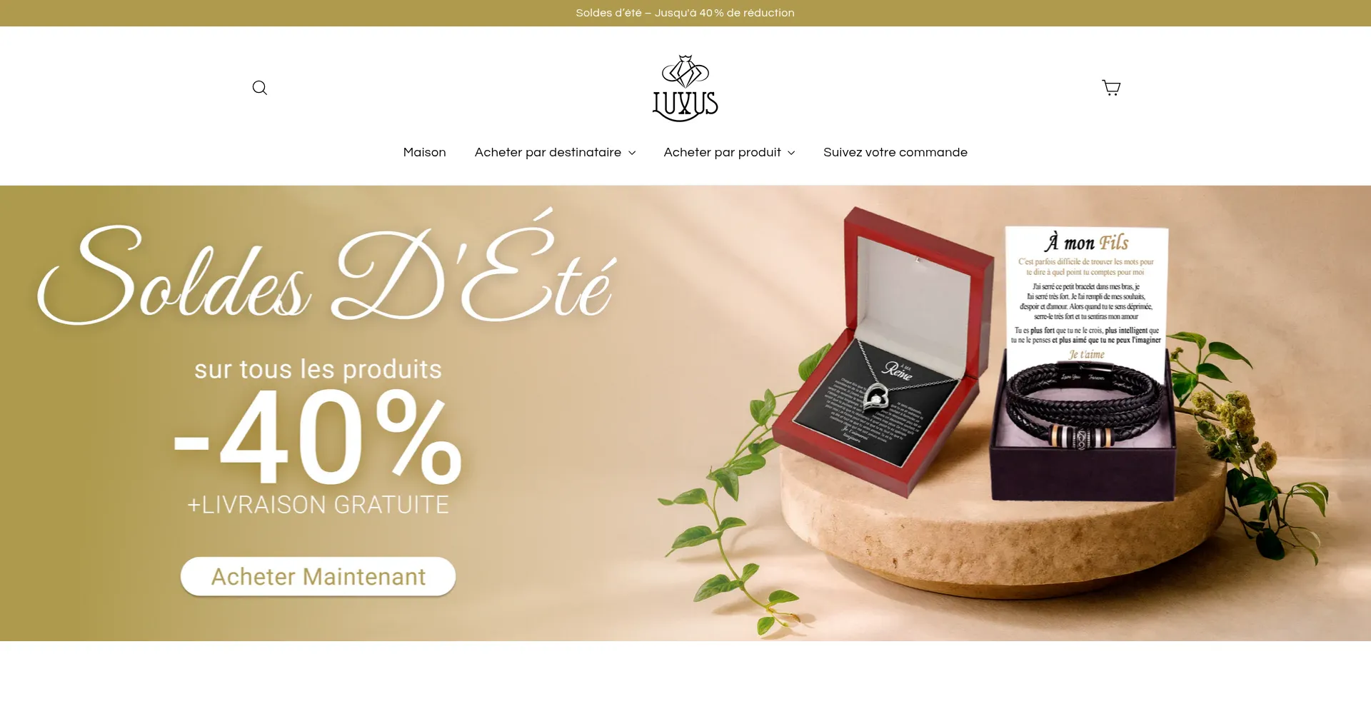 Website screenshot of Luxus-paris.com