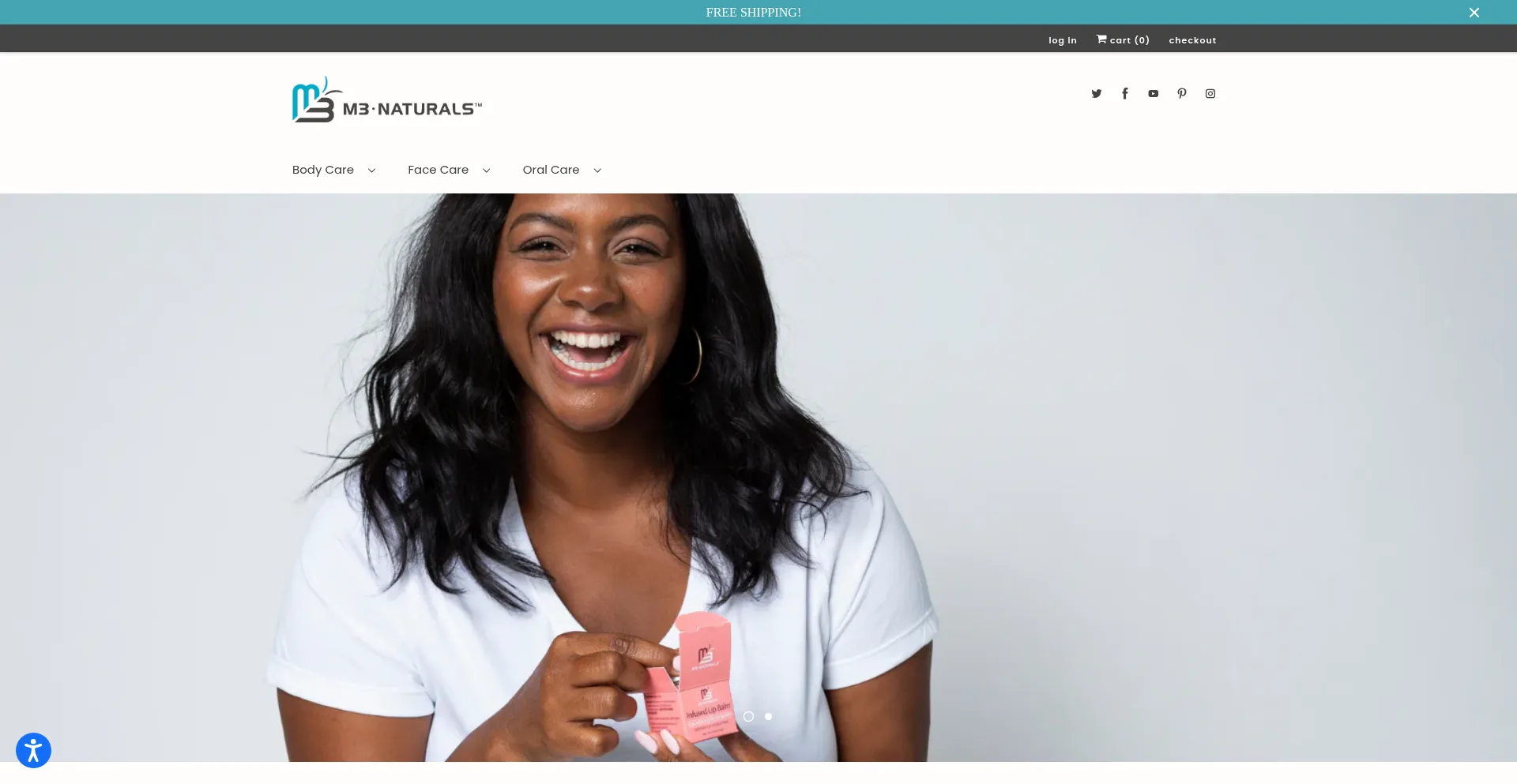 Website screenshot of M3naturals.com