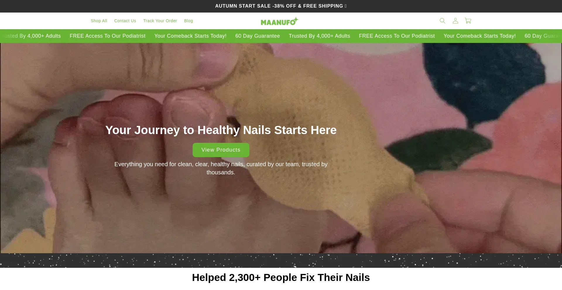 Website screenshot of Maanufo.com